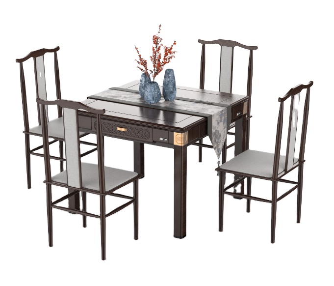 Chinese Style With 4 Chairs Customized with Joy Traditional Chinese Game Smart Games Set Automatic Mahjong Table
