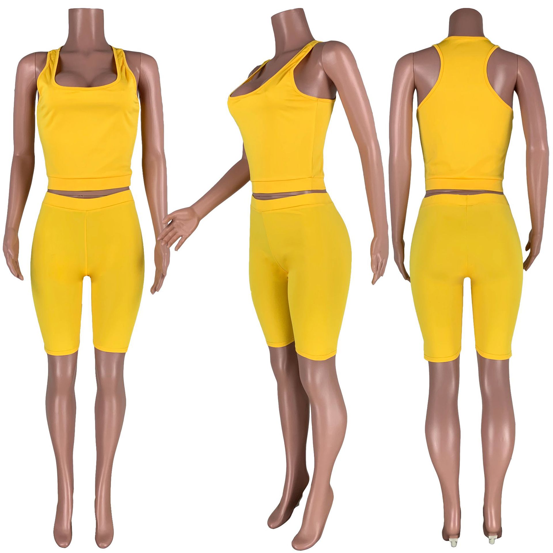 2021 Custom Short Pants Sets For Women Summer Crop Top 2 Piece Women Short Set Clothing
