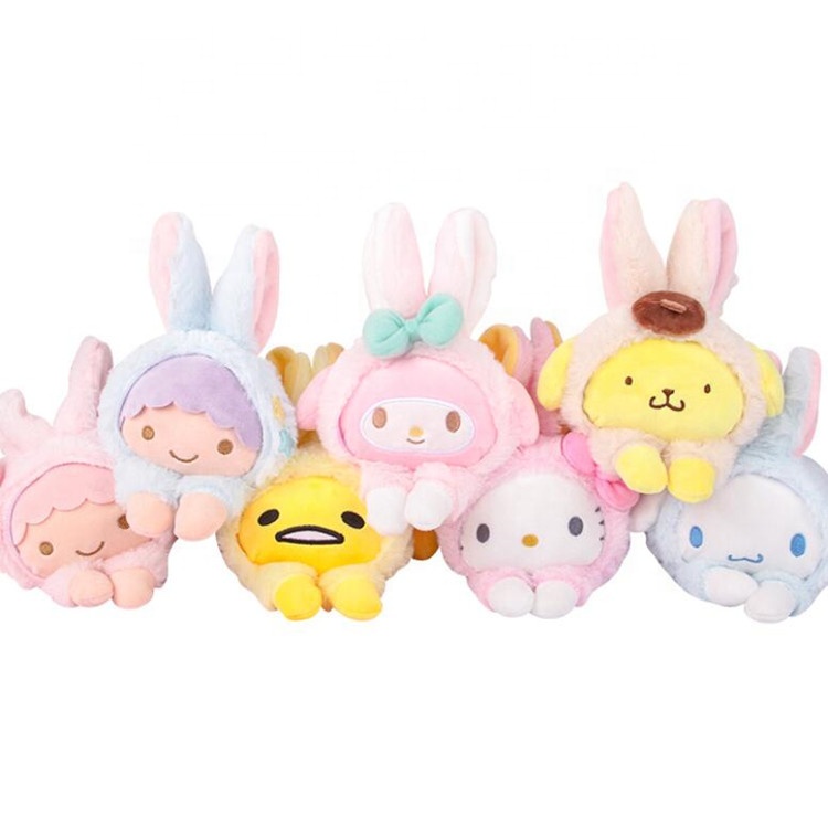 ЯПОНИЯ Sanrio My Melody Kawaii мягкая плюшевая игрушка кролик мультфильм Розовый Симпатичный мягкий плюшевый брелок