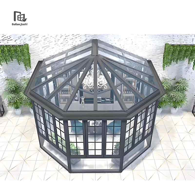Modern Aluminium Modular Cabin Flatpack Garden Room With Gazebo For Hotels Private Residences Stylish Sunroom Glass House