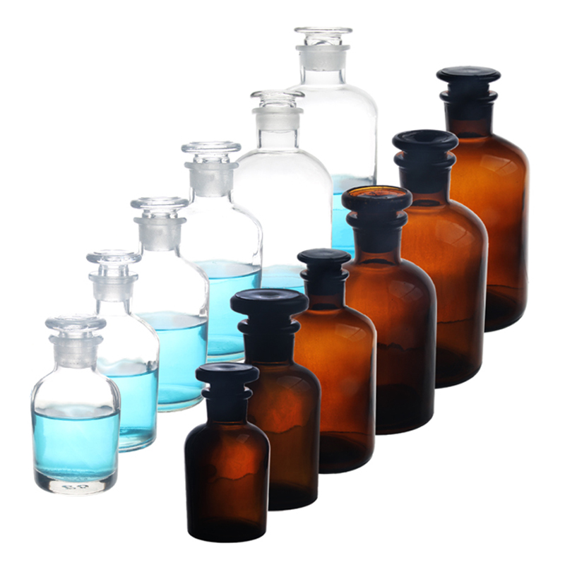 Manufacturer Sealed Glass Transparent Brown Reagent Bottle student Teaching Aids