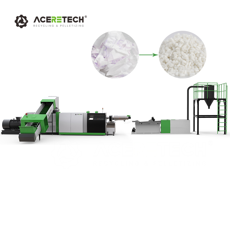 ACERETECH Waste Plastic Agglomerating / Pelletizing / Recycling Machine For Sale
