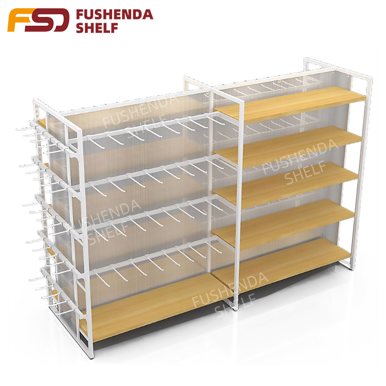 Single-Sided Light and Heavy Duty Display Rack Accessories Supermarket Shelves for Area Mall Stand