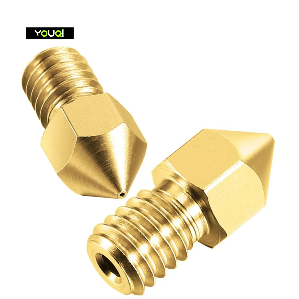 YouQi 3d printer parts MK8 nozzle with 0.2 0.3 0.4 0.5 brass stainless steel