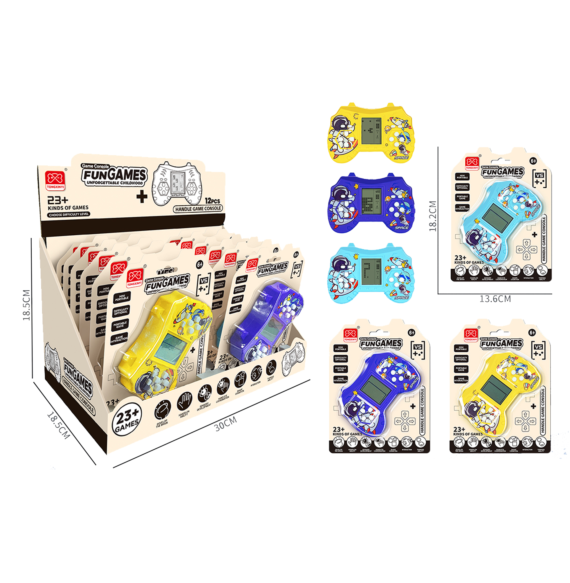 Colorful Mini Retro Handheld Game Player Portable Game Console Kids Adult Gifts Arcade Machine Promotion Gifts