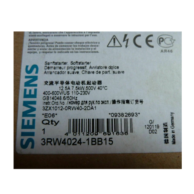 Sie men s 3RW4024-1BB15 Soft Starter Controller