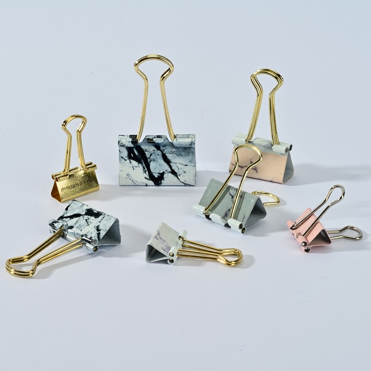 New design assorted sizes custom pattern binder clips paper clamps for office,school,home
