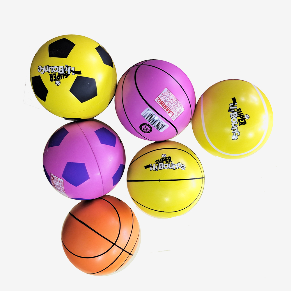 OEM завод под заказ логотип PU пена Hi Bounce резиновый шар горячие продажи смешанные стили 10 см супер высокий прыжок мяч