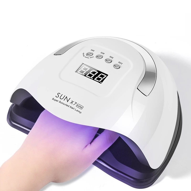Лампа SUN X7 MAX УФ/LED для маникюра, Сушилка для ногтей для отверждения УФ-гель-лака, инструменты для ногтей с датчиком и ЖК-дисплеем, 180 Вт