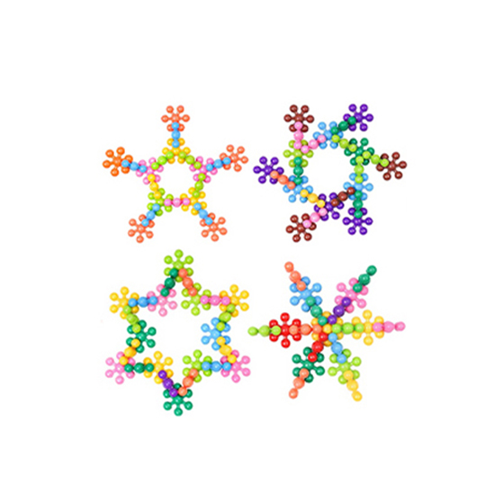 Wholesale DIY Plastic Snowflake Sheet Mold Plum Blossom Building Block Kids Educational Toys