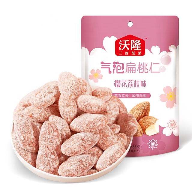 Snack nut of sakura and litchi almond almond 35g China flavored nut, special roasted and mixed nuts snacks