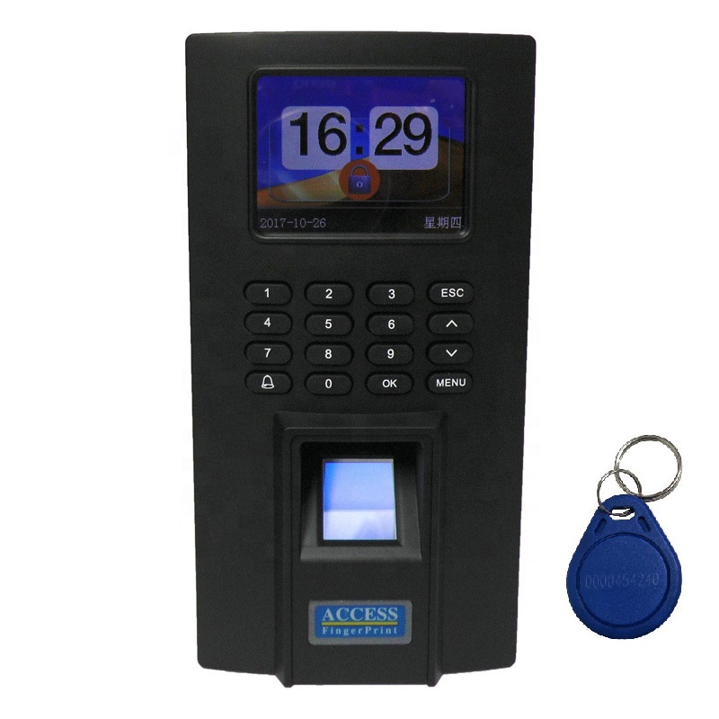 Черный TCP IP RFID клавиатуры отпечатков пальцев контроля доступа для квартиры