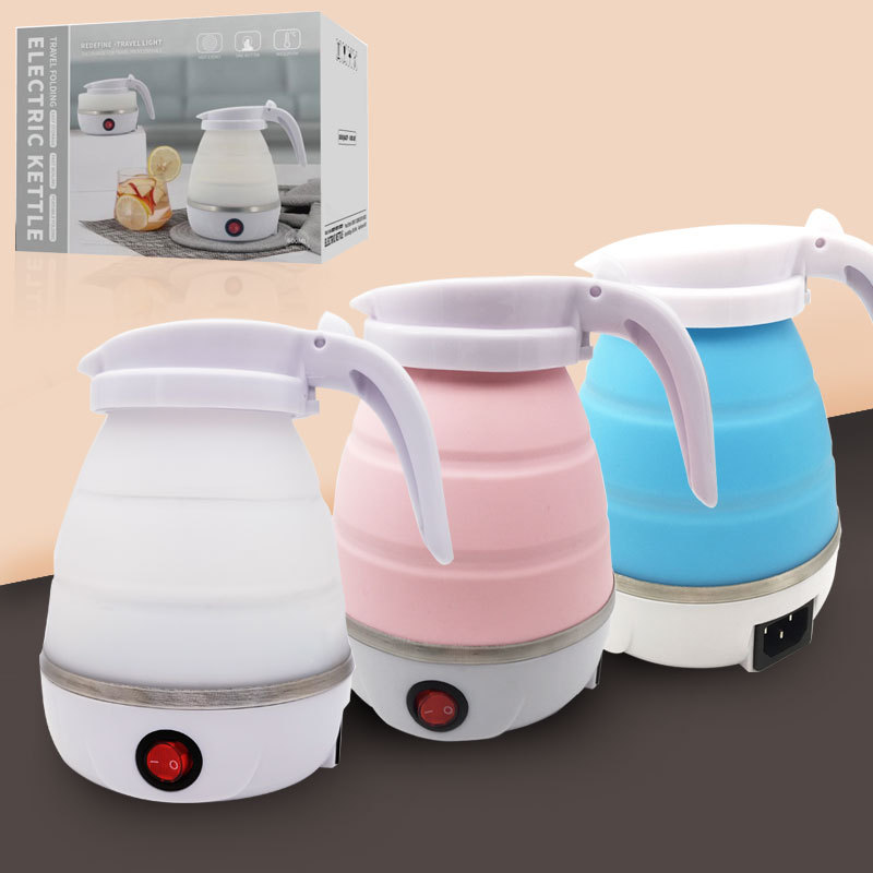 Small Capacity Collapsible Travel Portable Silicone Foldable Electric Tea Coffee Kettle Folding Mini Electric Kettles