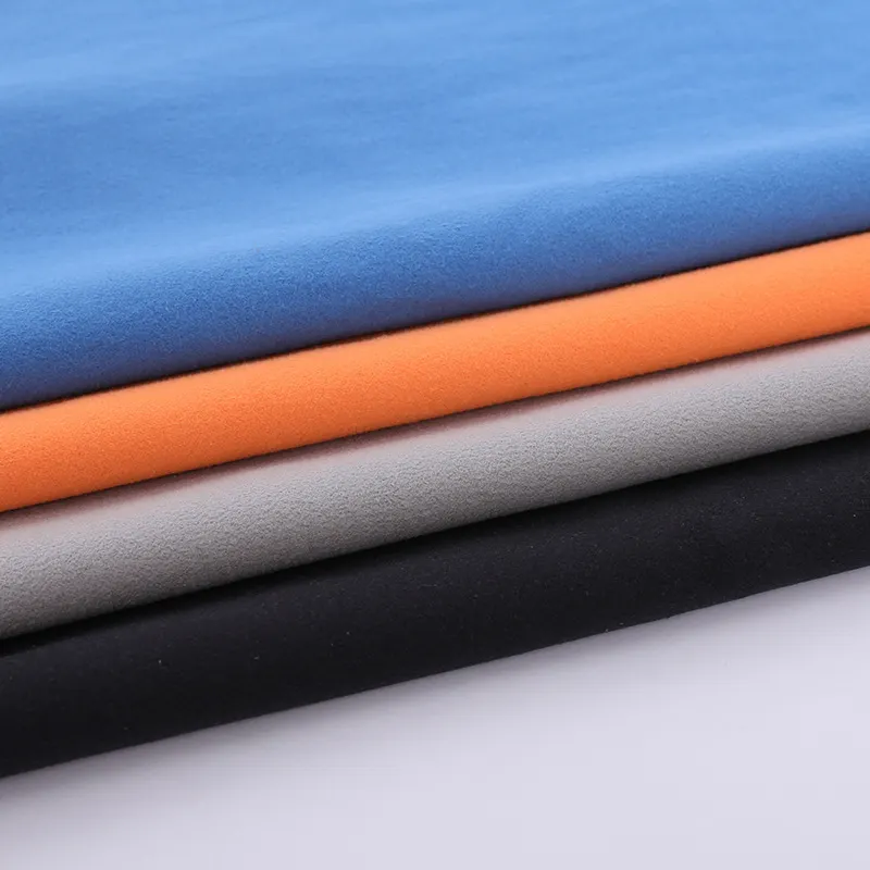 Factory customized superfine fiber microfiber double-sided velvet polyester nylon fabric quick-drying yoga towel fabric