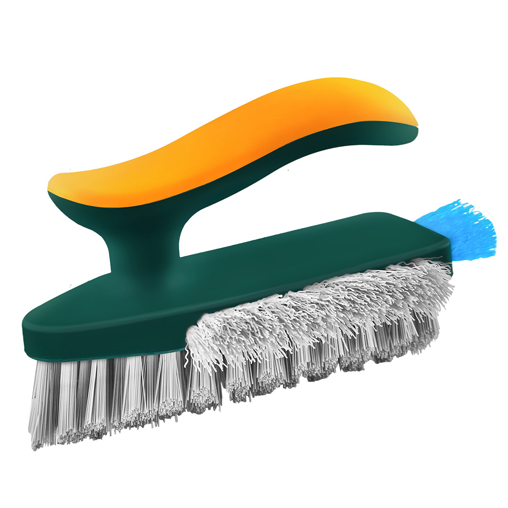 Large Cleaning Brushes With Ergonomic Handle and Durable Bristles and Squeegee Scrub Brush for Cleaning Carpet Bathroom