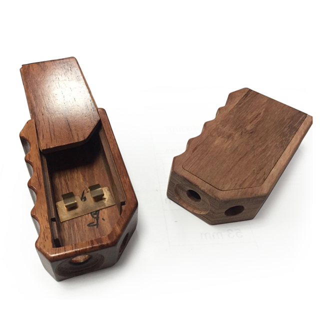 Available custom logo electronic cigarette black walnut wood smoking case