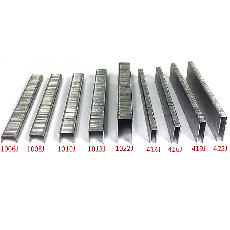 Iron U Shape 20Ga Smooth Galvanized Nails Wire Stepels Pin Brad 1006J Sofa Pin 1010J Staples Size 1013J For Wooden Furniture