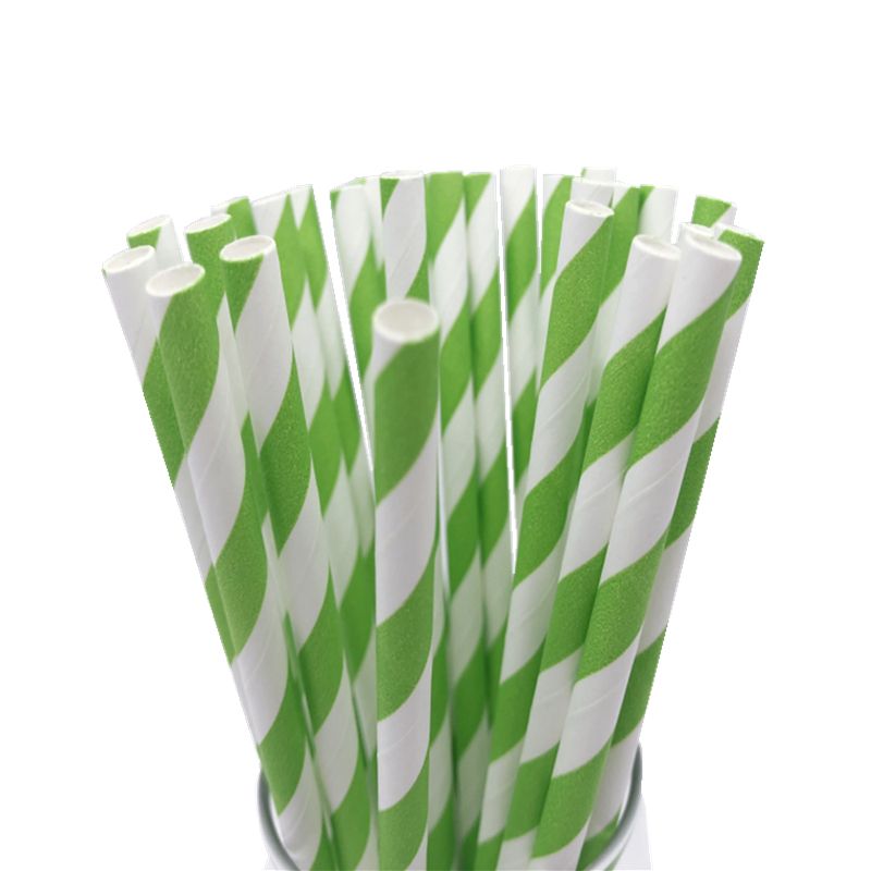 Drink Reusable Restaurant Kraft Box Custom Paper Straw With Tip Paper Wrap