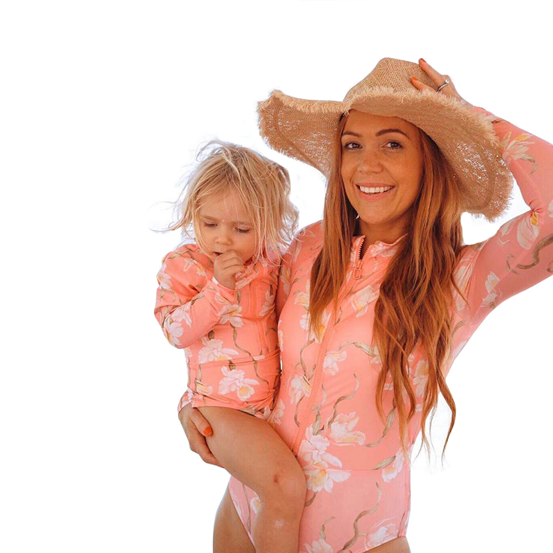 Женский купальник с рюшами Mommy and Me, купальный костюм с Бикини для детей и малышей, комплект пляжной одежды