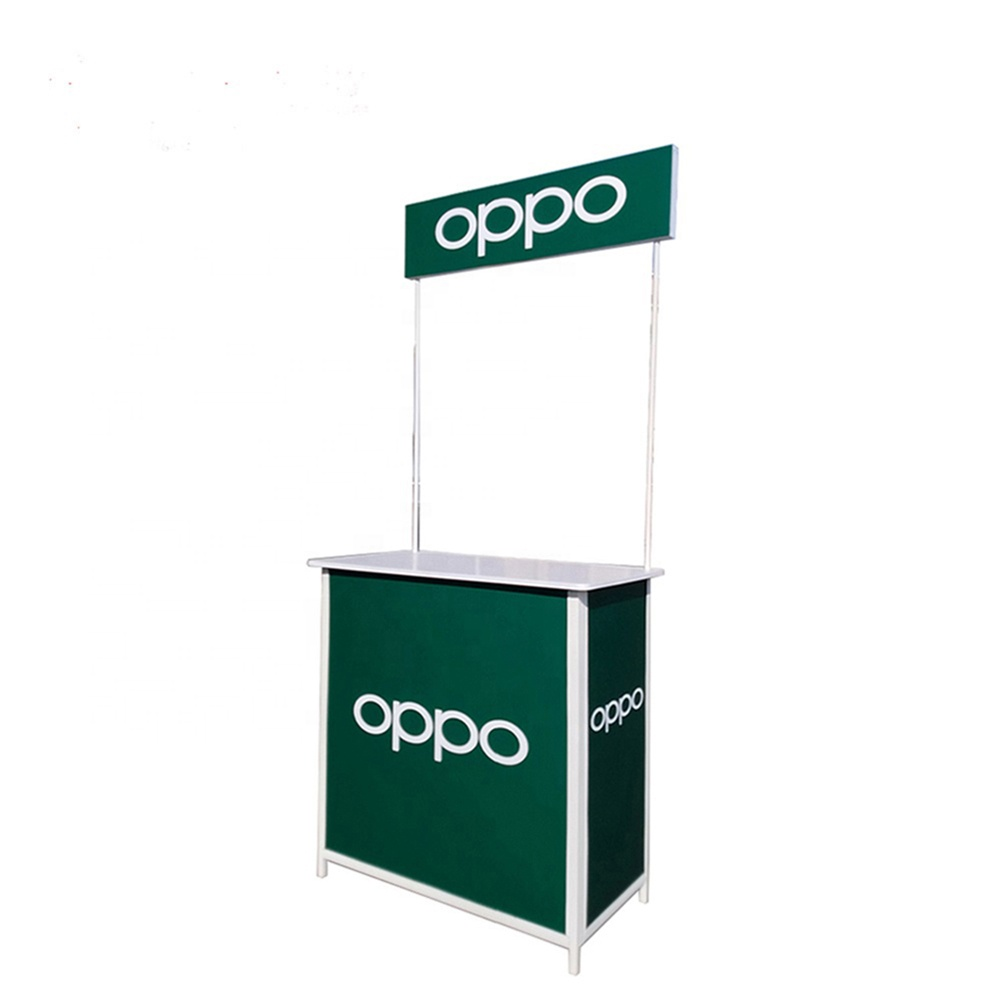 Free custom Trade show foldable pop up portable promotion counter Trade Show Counter