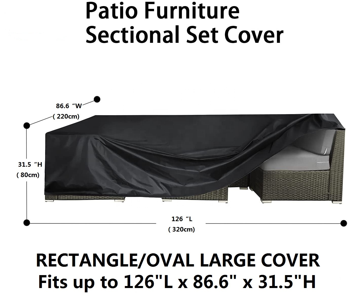 kly garden furniture cover-sofa cover wicker corner sofa set cover outdoor waterproof sunproof