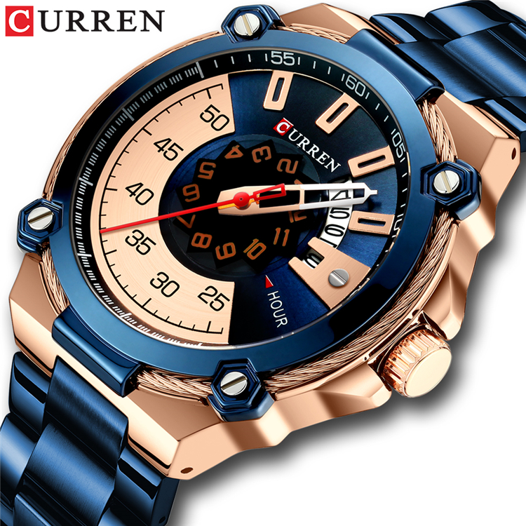 CURREN 8345 мужские часы большие спортивные мужские часы Роскошные военные часы лучший бренд класса люкс мужские наручные часы Relogio Masculino