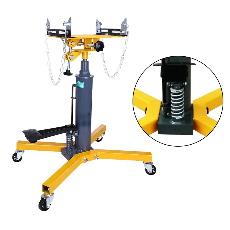 High Quality 2-Stage Floor Jack Stand 500 KG 1000 KG Truck Telescopic Hydraulic Transmission Jack With Foot Pedal