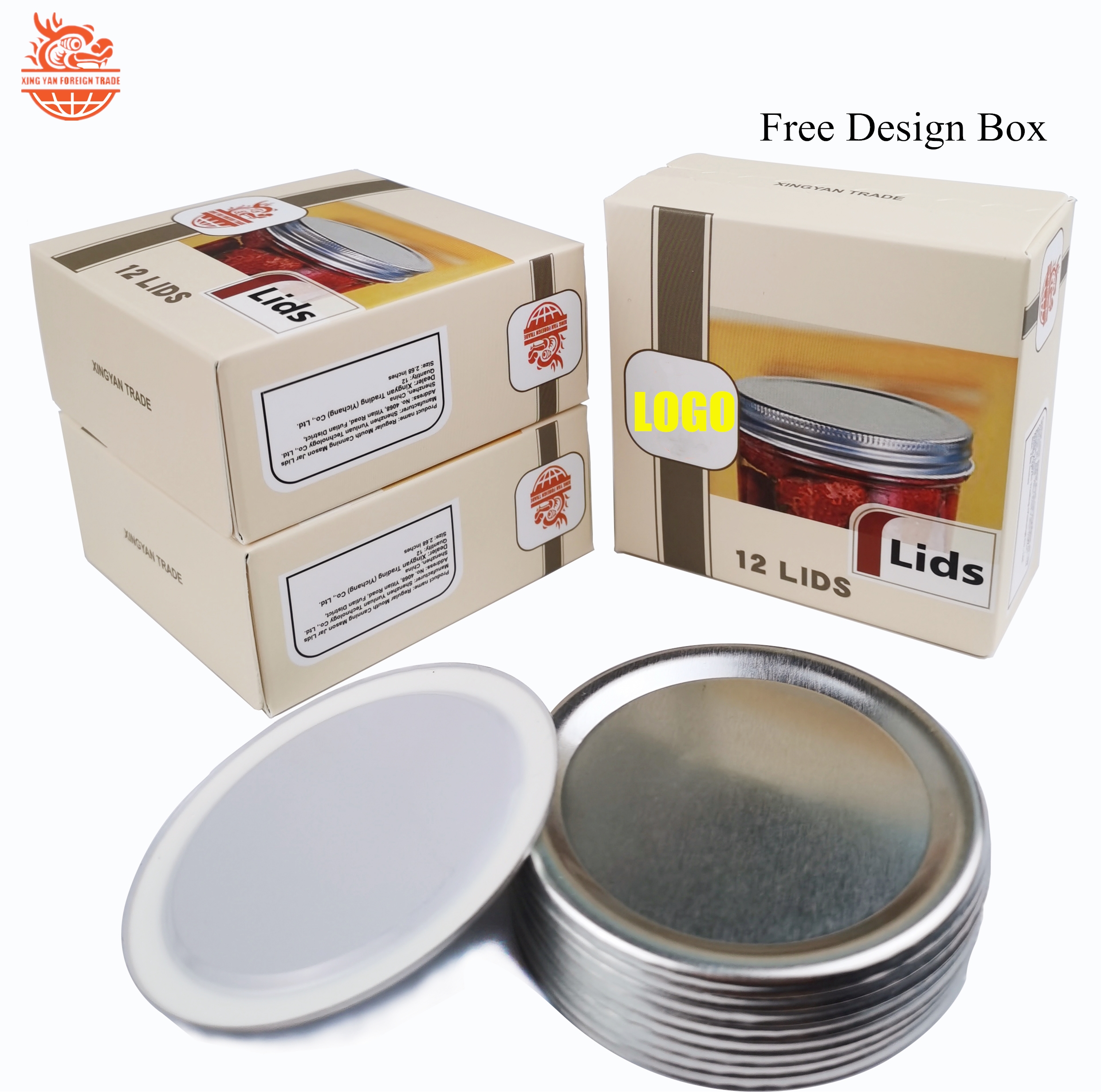 XingYan Canning Lids Regular Mouth Mason Jars Lids