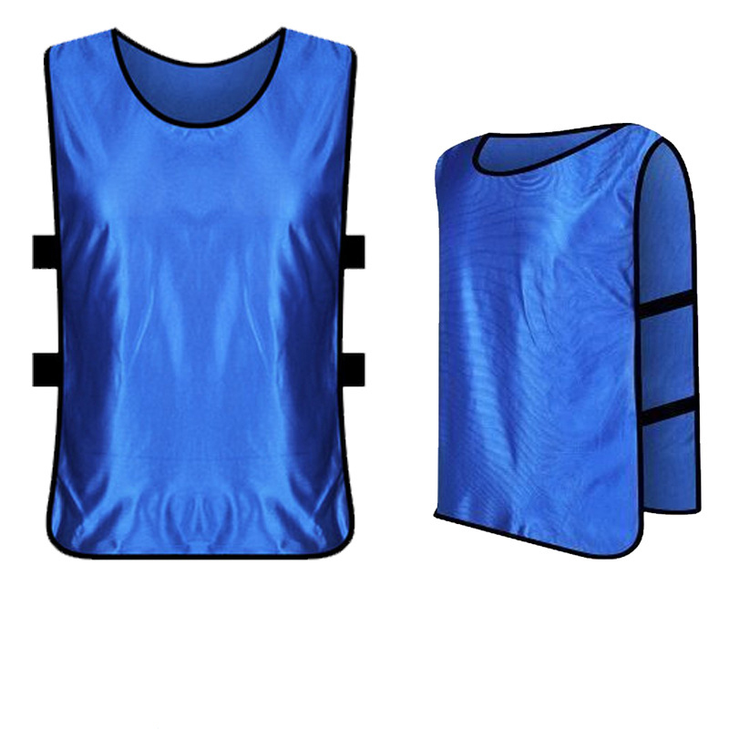 Custom logo adult children football training bibs sport against vest blank soccer training vest with rubber band
