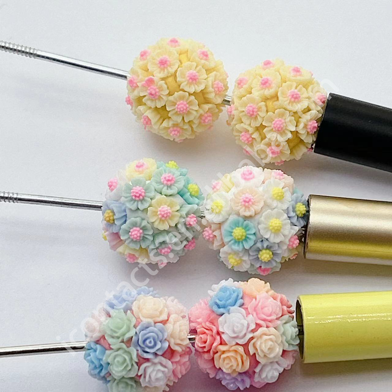 18mm Mix Colors Flower Style rose Resin loose beads For Bracelet Earrings Accessories DIY Jewelry Findings