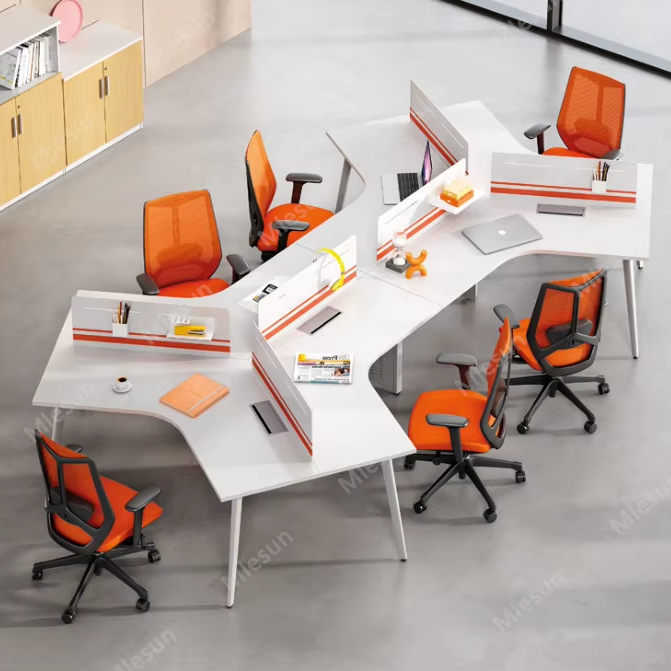 120 Degree Modern Office Staff Workstation for Sale