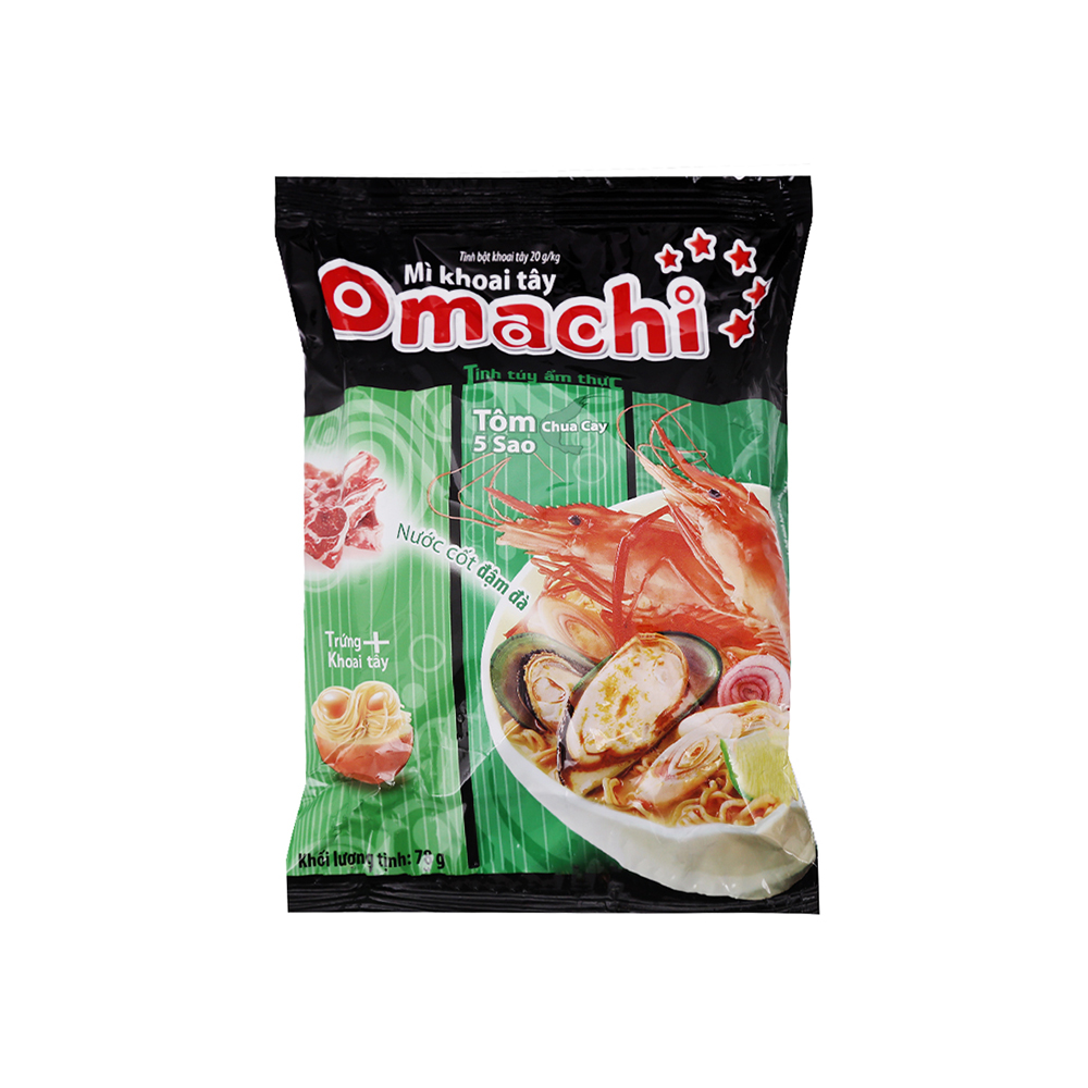 OMACHI Картофельная лапша горячий горшок кислые и креветки-78 г