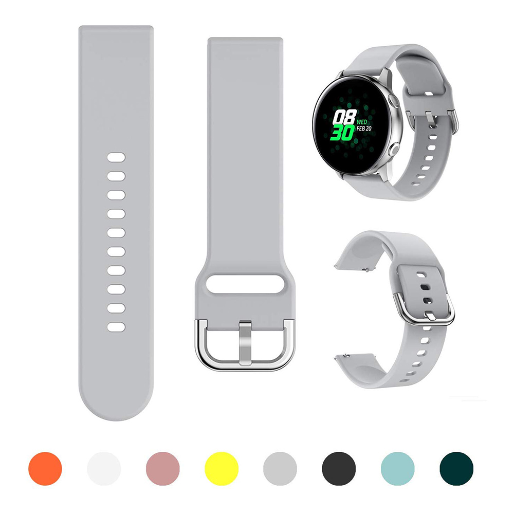 Ремешок силиконовый для Samsung Galaxy Watch Active 2, спортивный браслет для Gear S2, 20 мм