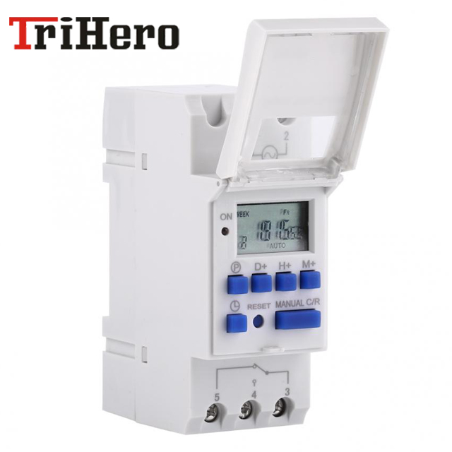 Программируемый цифровой таймер на din-рейке THC15A реле управления мощностью 220 в 230 В 6A 10A 16A 20A 25A 30A электронный Еженедельный