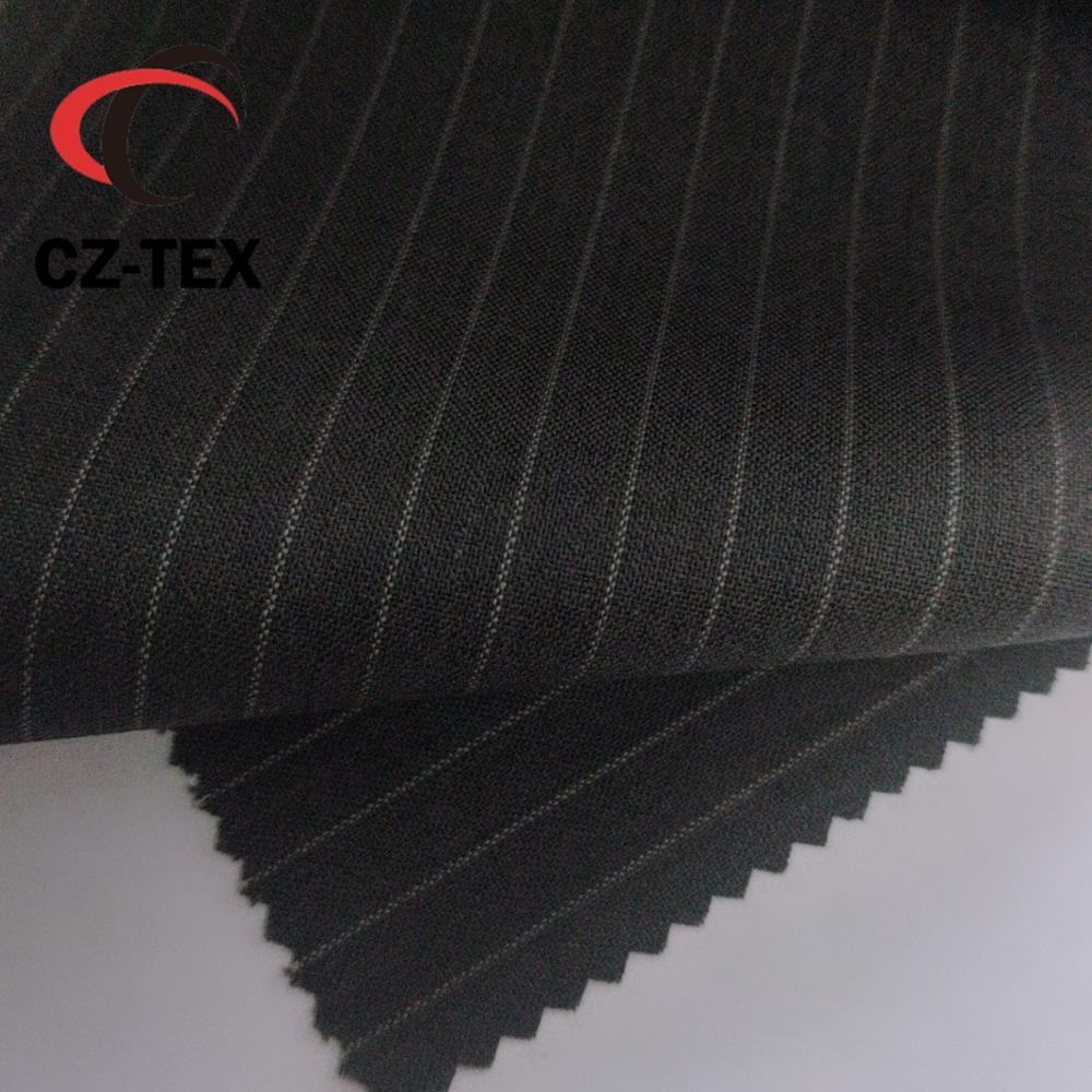 luxury men suiting fabric wool stripe worsted fabric