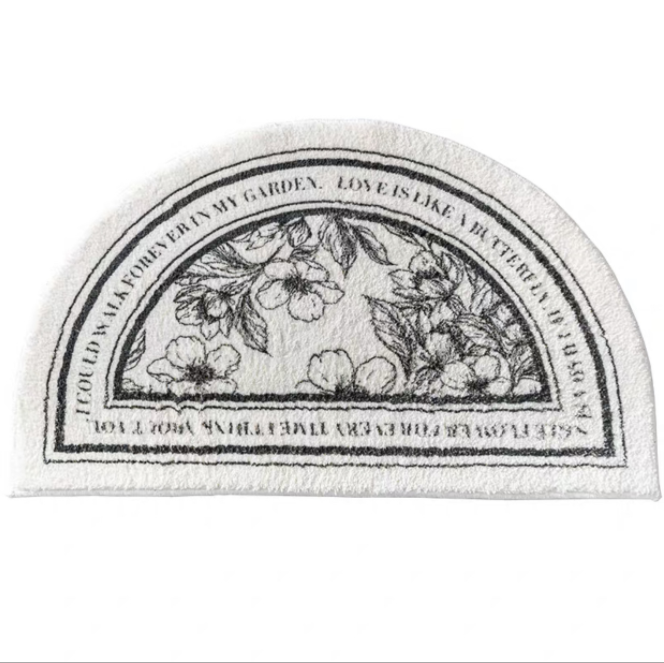 Semicircle Handtufted Floor Modern Carpets Carpets And Rugs Water Absorption Carpet For Bathroom