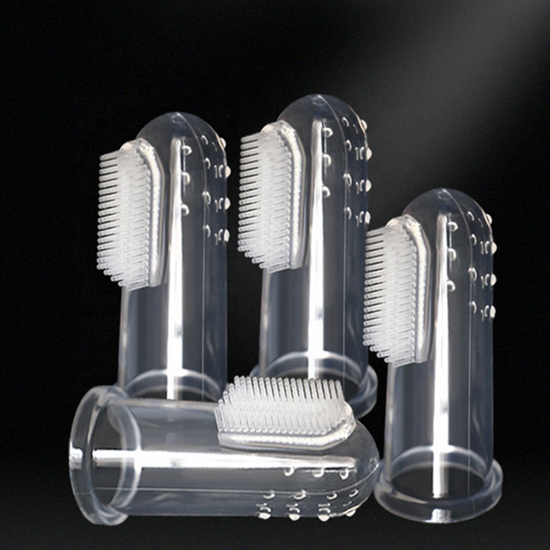 Ergonomic Design Baby Finger Toothbrush,also apply to PET dog finger brush,pet tooth brush