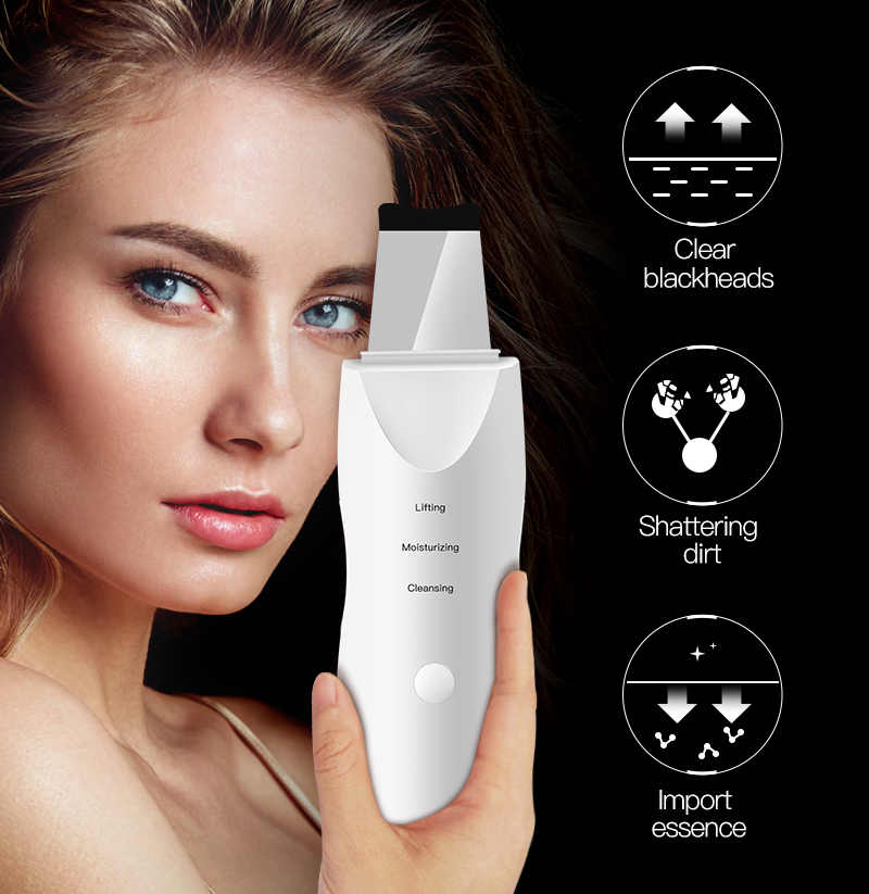 2019 Популярные токарные мини-beauty омоложения лица ультразвуковой аппарат для очистки кожи лица Уход за кожей лица скруббер