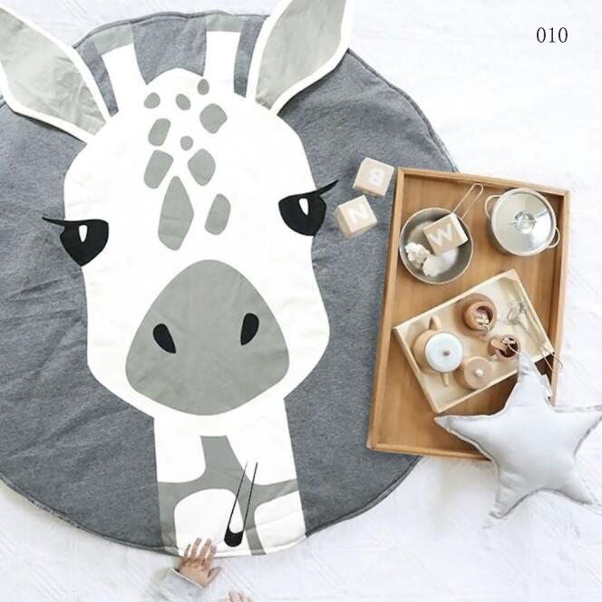 Baby Activity Play Mat Round Baby Game Garpet Crawling Blanket Nordic rabbit lion Fox lion koala elk 21 animal blankets