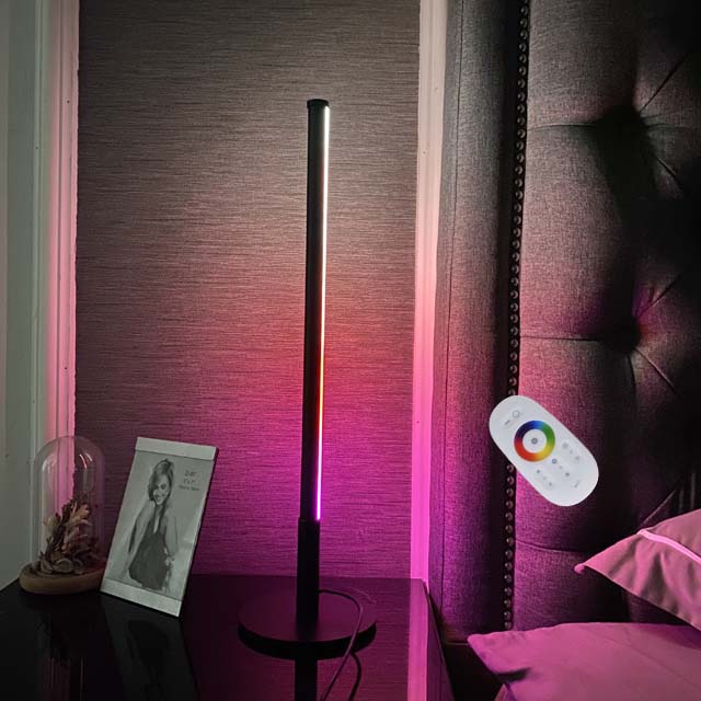 CHUSE Nordic RGB LED table lamp modern for bedroom Beside remote control table light home decorative metal standing lambader