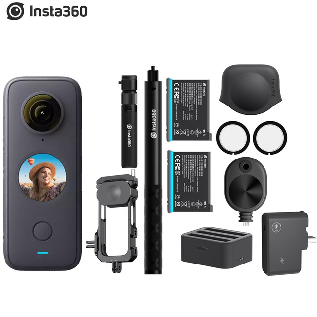 Insta360 ONE X2 панорамная экшн-камера с стабилизацией состояния потока 5,7 K 30fps сенсорный ЖК-экран 10 м корпус водонепроницаемый HDR редактирование приложения