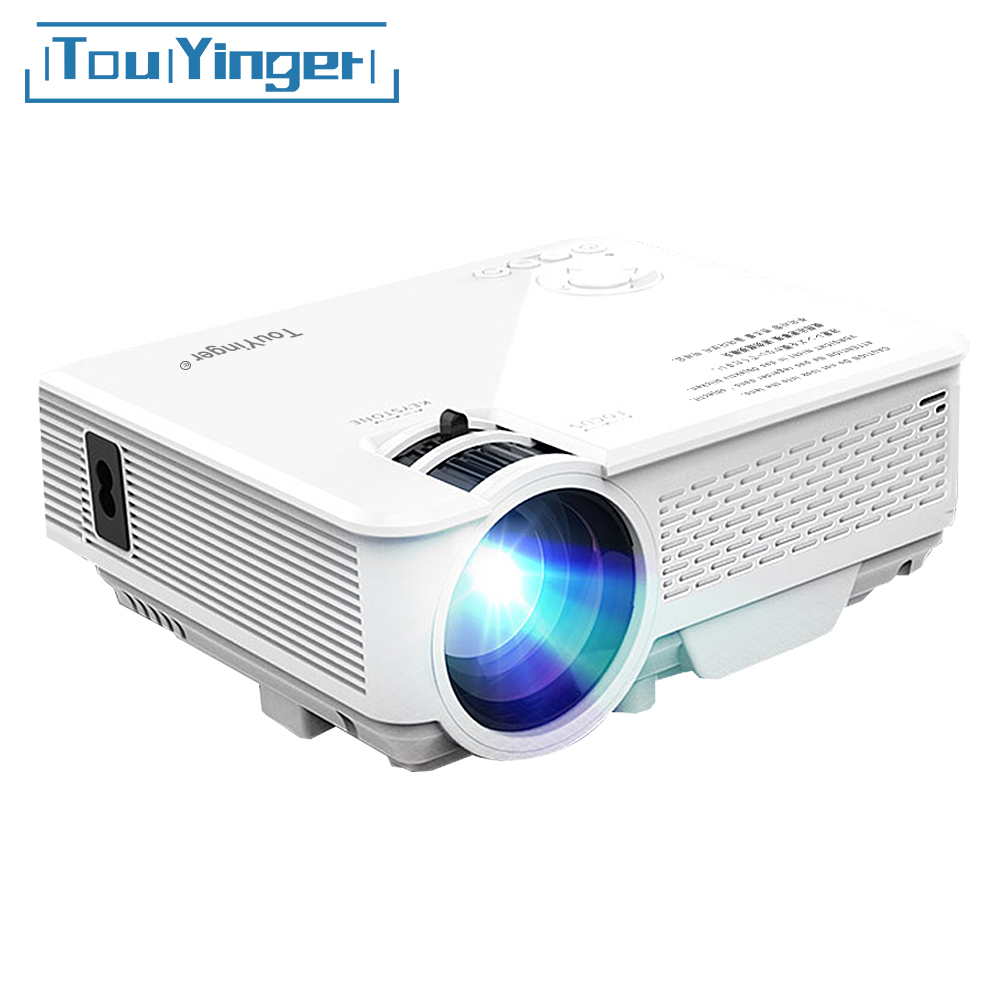TouYinger светодиодный мини проектор M4, 800x480 поддержка записи видео в формате Full HD проектор кино 2200 люмен