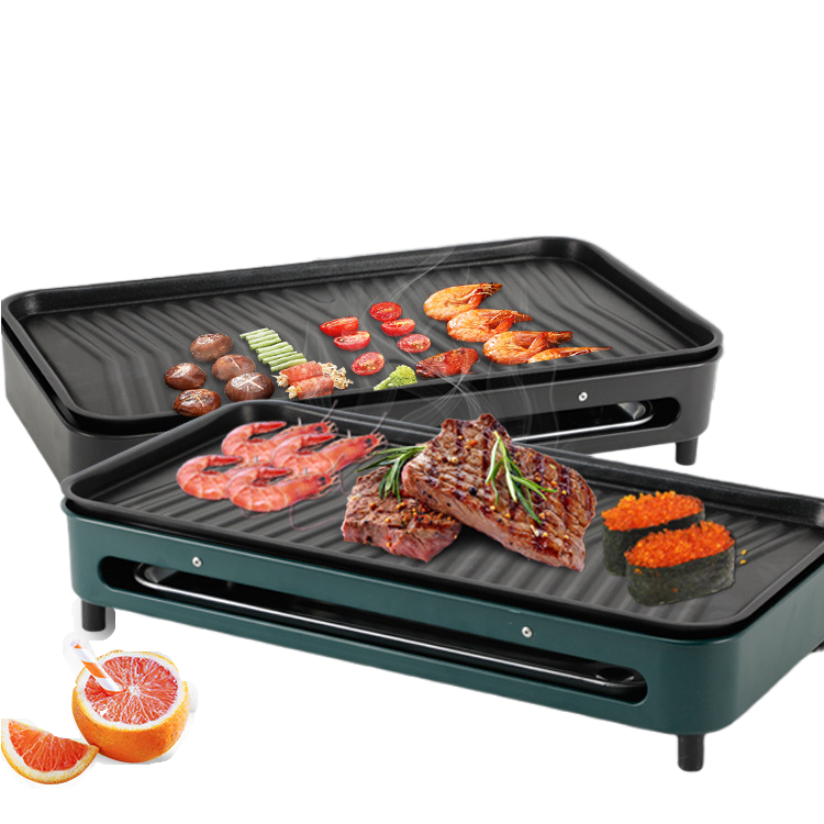 Table Top Non Stick Coating Teppanyaki Sandwich Bbq Grill Electric Frying Pan Electric Griddles For Household