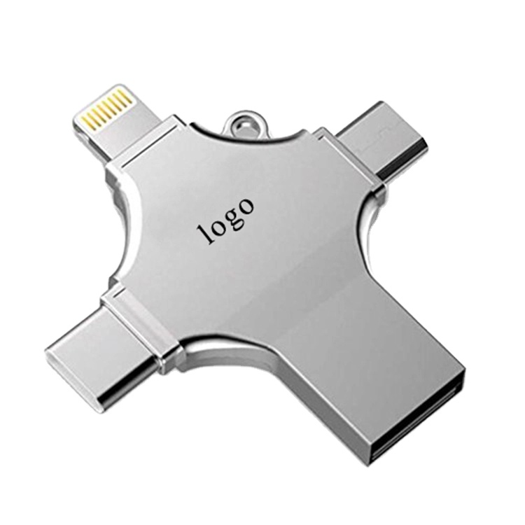 4 в 1 Usb Otg флэш-накопитель, Usb 3,0 внешнее хранилище для Iphone Ios Lightning Android Windows Samsung телефонов Type C Dev