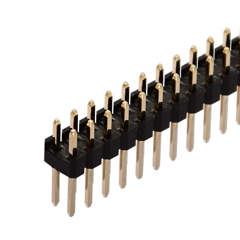 2.54mm Pitch 2*2P-2*40P Dual Row 180 Degrees DIP Pin Header Connector Factory Sale Direct