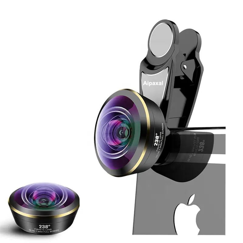 Aipaxal Wholesale Custom Logo 5K HD 238 Degree Super Fisheye Lenses for Mobile Phone Camera Lens