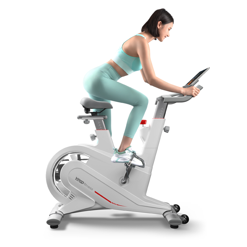 YPOO 6.5kg flywheel body strong magnetica bluetooth spinning bike Hot Sale Exercise Bikes Home Smart Spinning Bike