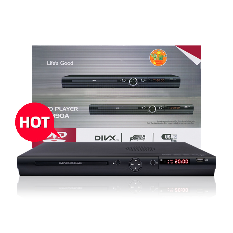 Life's Good DV390A HD MI 2021 дешевый мини USB HD DVD-плеер с несколькими языками OSD MPEG4 DVD CD RW светодиодный проигрыватель