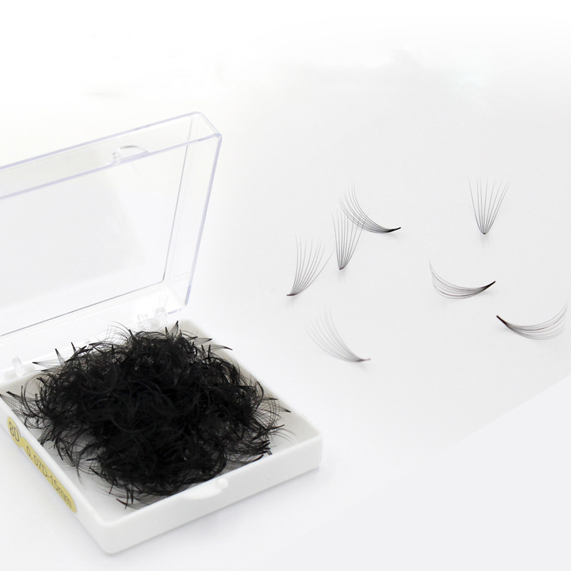 Wholesale Dark Black Lash Extensions OEM Russian Premade Volume And Pre Made Fans 8D Eyelash Extensions