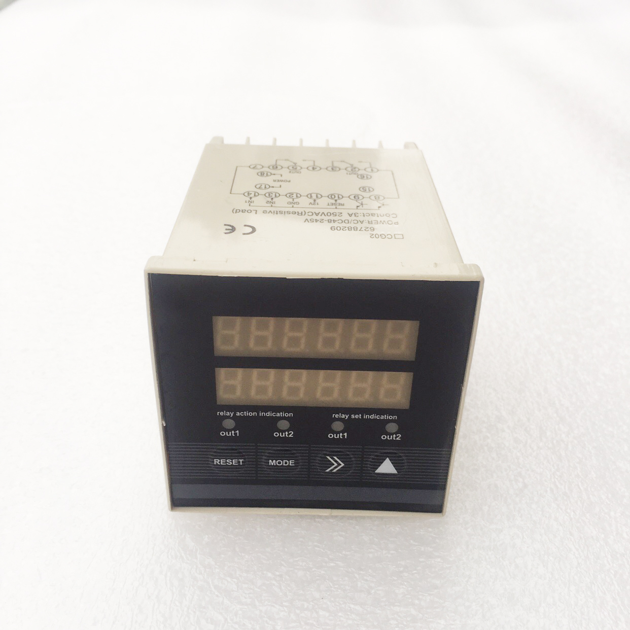 CG02 двухрядный интеллектуальный электронный счетчик AC / DC24V ac100-240v2 реверсивный счетчик маски аксессуары для станка общий выход t